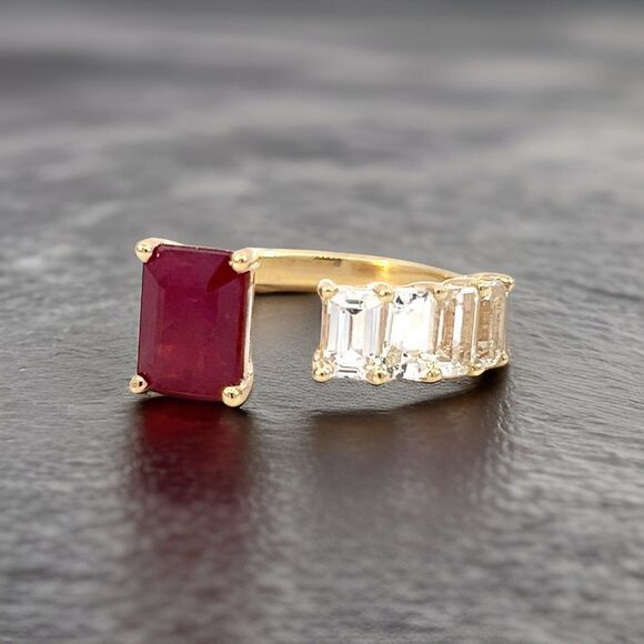 Natural Ruby Sapphire Ring 6.5 14k W Gold 3.64 TCW Certified $4,950 310635 - Picture 14 of 16